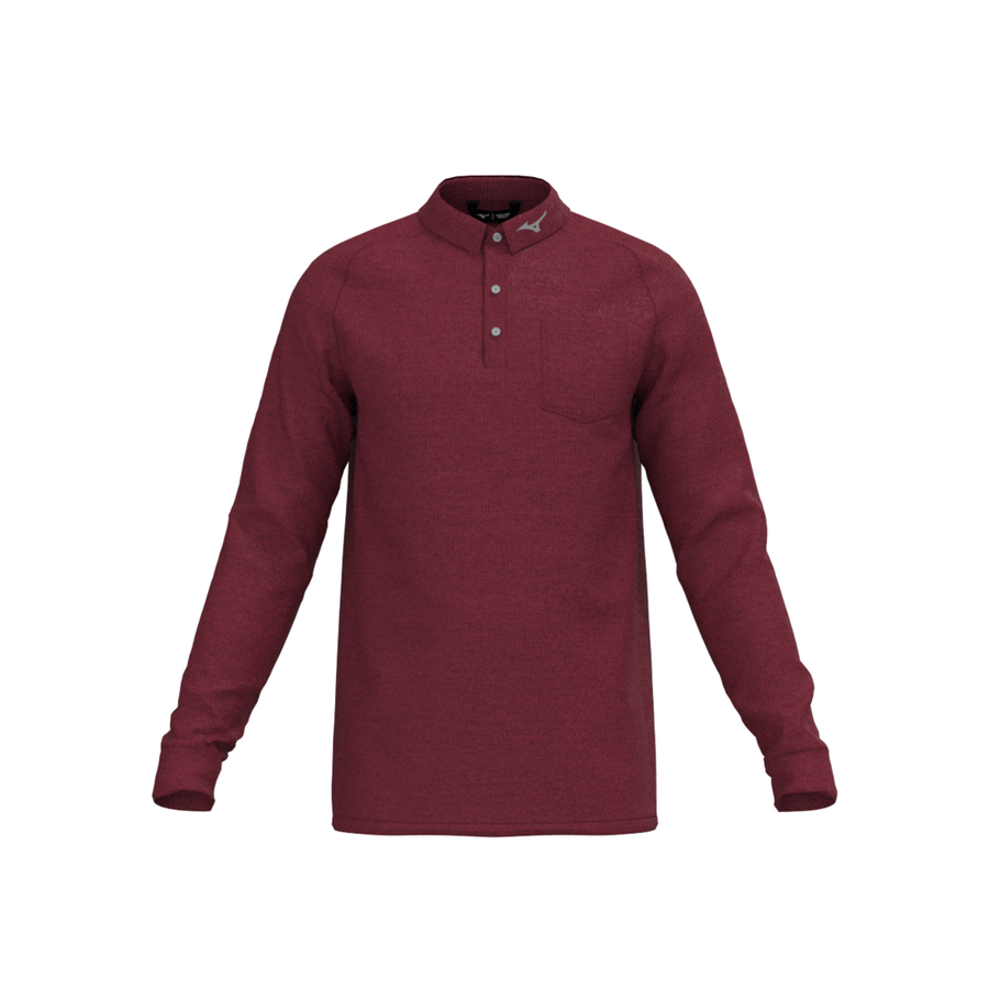Mizuno Mizuno Melange L/S Polo Burgundy